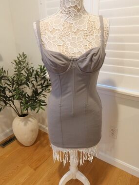 chinese dress ladies Lace Lure Corset Draped Black Mini Dress